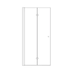 מקלחון חזית דלת הרמוניקה דגלס 66-98 ס"מ שחור מט DorRaphael