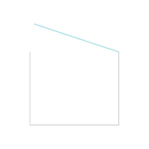 מקלחון חזית דלת על ציר זכוכית אפורה מארטין 66-93 ס"מ שחור מט DorRaphael