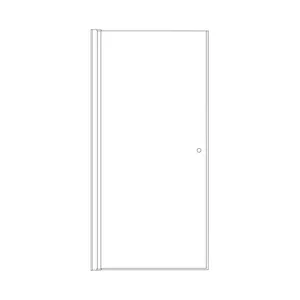 מקלחון חזית דלת על ציר מארטין 66-93 ס"מ שחור מט DorRaphael