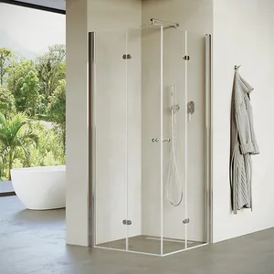 מקלחון פינתי 2 דלתות הרמוניקה מדיסון 66-68 ס"מ / 70-72 ס"מ / 86-89 ס"מ ניקל כרום DorRaphael