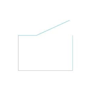 מקלחון פינתי דלת ודופן קבועה + דופן קבועה אלברט 70-150 ס"מ ניקל כרום DorRaphael