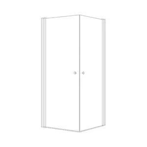 מקלחון פינתי 2 דלתות אדמס 80-82 ס"מ ניקל כרום DorRaphael