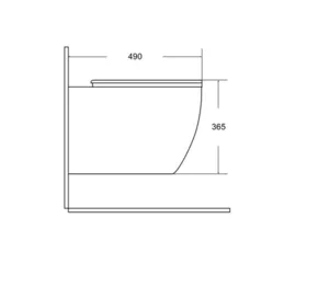 אסלה תלויה קוואי 49 ס"מ לבן מבריק SH-042W DorRaphael