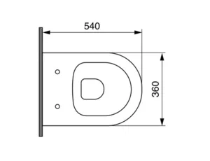 אסלה תלויה טונדו 54 ס"מ כחול קרח מט DorRaphael