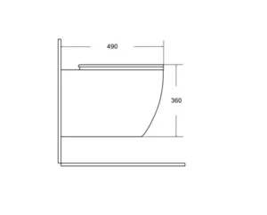 אסלה תלויה ספייק 49 ס"מ יסמין SH-001MK DorRaphael