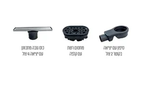 תעלת ניקוז SMARTLINE סמארטליין 80 ס"מ גרפיט DorRaphael