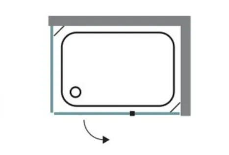 מקלחון פינתי ZIKO - זיקו 60 ממידה 94 סמ עד מידה 154 סמ - סניטק