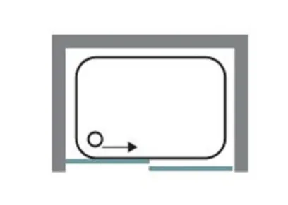 מקלחון חזית TIGGO - טיגו ממידה 126 סמ עד מידה 166 סמ שחור מט - סניטק