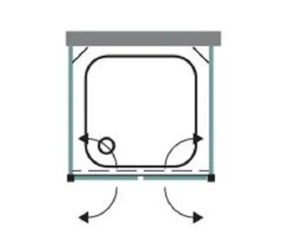 מקלחון INOX - אינוקס ממידה 72 סמ עד מידה 142 סמ שחור מט - סניטק