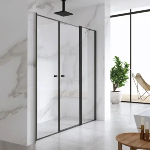 מקלחון חזית PERLA - פרלה ממידה 120 סמ עד 1925 סמ שחור מט - סניטק