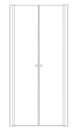 מקלחון חזית 2 דלתות על ציר קווינזי זכוכית גלינה 65-70 סמ 70-75 סמ 75-80 סמ 80-85 סמ 85-90 סמ ניקל כרום - דור רפאל