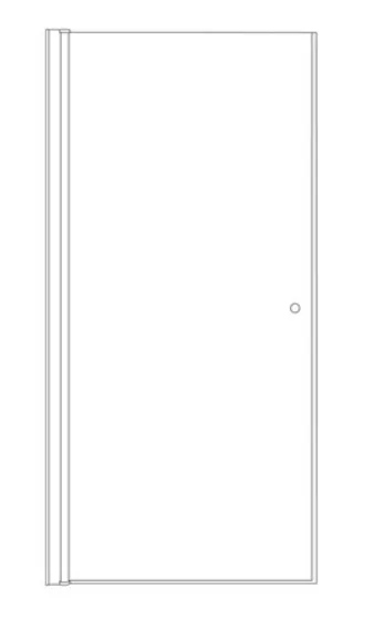 מקלחון חזית דלת על ציר מארטין זכוכית גלינה 66-69 סמ  76-79 סמ  80-83 סמ  86-89 סמ  90-93 סמ ניקל כרום - דור רפאל