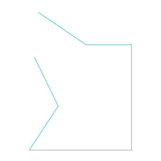 מקלחון פינתי דופן קבועה ודלת  דלת הרמוניקה טולוז זכוכית גלינה 66-98 סמ שחור מט - דור רפאל