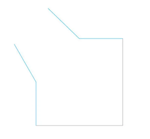 מקלחון פינתי 2 דלתות  2 דפנות קבועות מונרו זכוכית גלינה 76-79 סמ  86-89 סמ שחור מט - דור רפאל