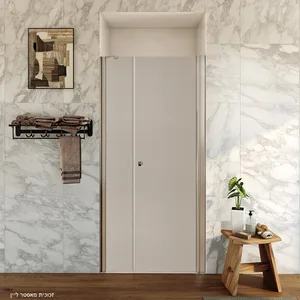 מקלחון חזית דופן קבועה  דלת על ציר ראסל זכוכית גלינה 130-160 סמ ניקל כרום - דור רפאל