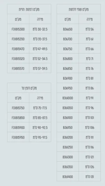 מקלחון פינתי 2 דפנות קבועות ו2 דלתות  דופן צד קבועה ספילר זכוכית גלינה 65-260 סמ ניקל כרום - דור רפאל