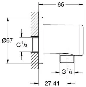 נקודת מים כרום GROHE - גרואה 28626000 GROHE גרואה