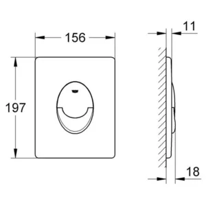 לחצן הדחה דו כמותי כרום GROHE - גרואה 38505000 GROHE גרואה