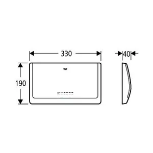 לחצן הדחה ישן לניאגרה סמויה GROHE גרואה 37053000