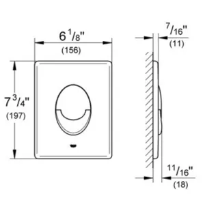 לחצן הדחה אליפסי גרואה - GROHE שחור מט GR-38505KF0 GROHE גרואה