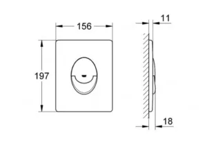 לחצן הדחה דו כמותי לבן אלפין GROHE - גרואה 38505SH0 GROHE גרואה