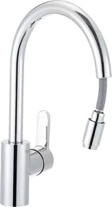 ברז פרח למטבח פיה נשלפת יורוסטייל EUROSTYLE כרום GROHE - גרואה 31126004 GROHE גרואה