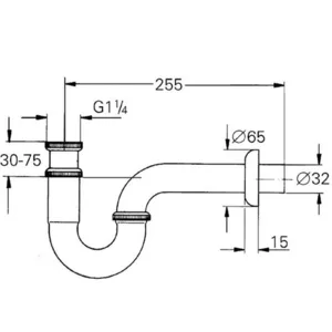 סיפון 11/4 כרום GROHE גרואה 28947000
