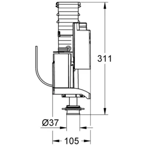 פעמון למיכל הדחה GROHE גרואה 42320000
