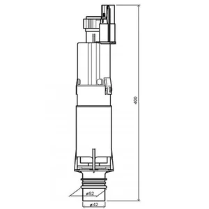 פעמון פנאומטי למנגנון מיכל סמוי GROHE - גרואה 42253000 GROHE גרואה