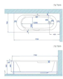 ג'קוזי יוקרתי 170/70 ס"מ דגם MTI07