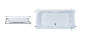 אמבטיה יוקרתית 200/100 ס"מ דגם MTI48