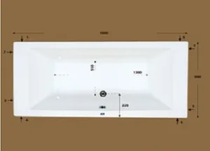 אמבטיה יוקרתית 180/80 ס"מ דגם MTI65