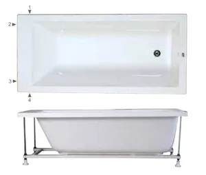 אמבטיה יוקרתית 180/80 ס"מ דגם MTI64