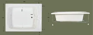אמבטיה יוקרתית 180/140 ס"מ דגם MTI21