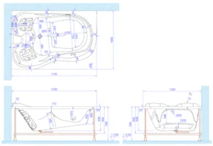 אמבטיה יוקרתית 175/120 ס"מ דגם MTI59