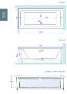 אמבטיה יוקרתית 170/75 ס"מ דגם MTI69