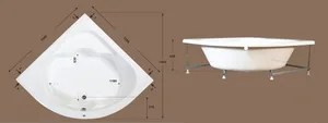 אמבטיה יוקרתית 150/150 ס"מ דגם MTI43