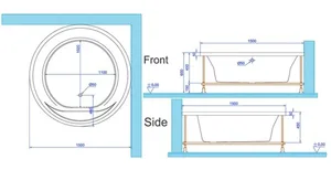 אמבטיה יוקרתית 150 ס"מ דגם MTI95