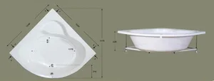 אמבטיה יוקרתית 145/145 ס"מ דגם MTI39