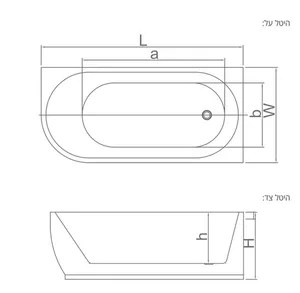 אמבטיה יוקרתית 170/80/59 ס"מ דגם MTI411