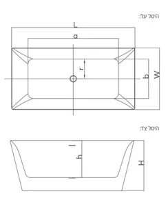 אמבטיה יוקרתית 170/78/60 ס"מ דגם MTI444