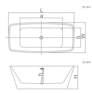 אמבטיה יוקרתית 170/78/60 ס"מ דגם MTI408-I