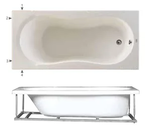 אמבטיה יוקרתית 170/80 ס"מ דגם MTI85