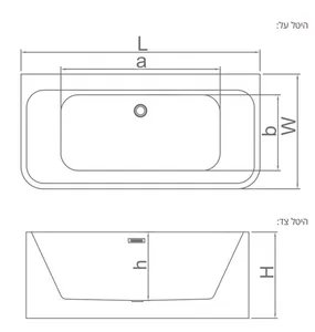 אמבטיה יוקרתית 180/80/60 ס"מ דגם MTI413