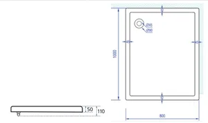 אגנית אקרילית אורבן - 80*100 ס"מ MTI182