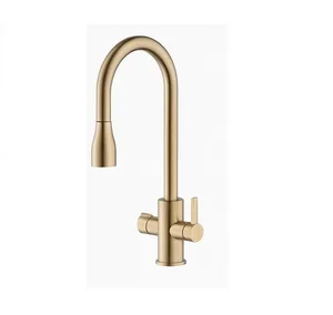 ברז מערכת מים PRIME חם קר ומטוהר זהב מוברש 146071 ISE