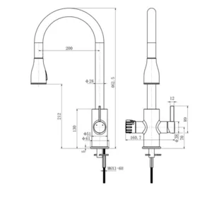 ברז מערכת מים PRIME חם קר ומטוהר זהב מוברש 146071 ISE