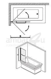 אמבטיון YORK 80- דלת לאמבטיון יורק