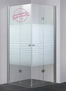 מקלחון פינתי הרמוניקה PLATINUM - פרופיל ניקל מבריק מידות מיוחדות