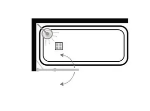 אמבטיון דופן קבועה + דלת הילטון HILTON